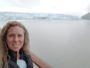 Getting a selfie with Hubbard Glacier