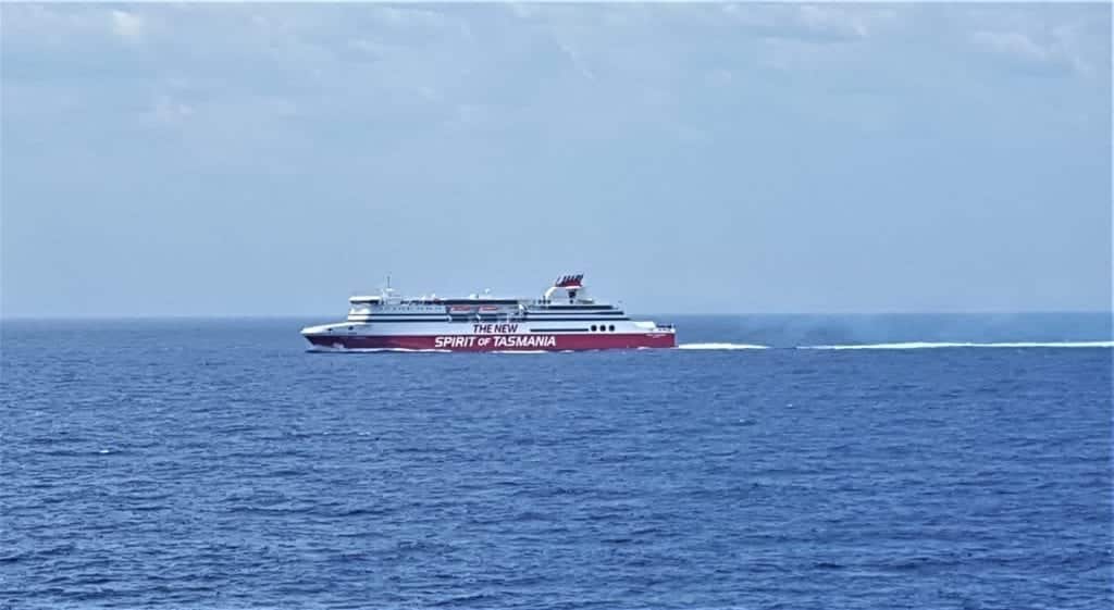 spirit of Tasmania ferry crossing Bass Striaght. 