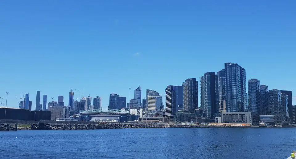 view of melbourne city from the water