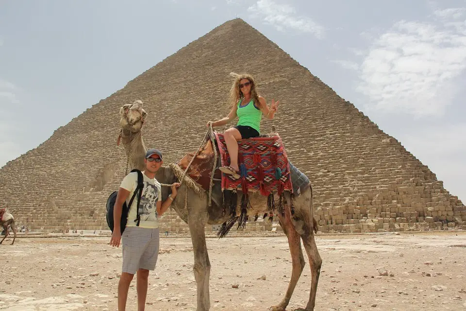 visiting the pyramids
